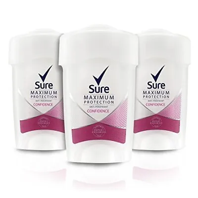 £29.03 • Buy Sure Women Maximum Protection Confidence Anti-Perspirant Deodorant Cream, 45ml,