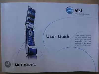 MOTOKRZR K1 User Guide English & Spanish • $6