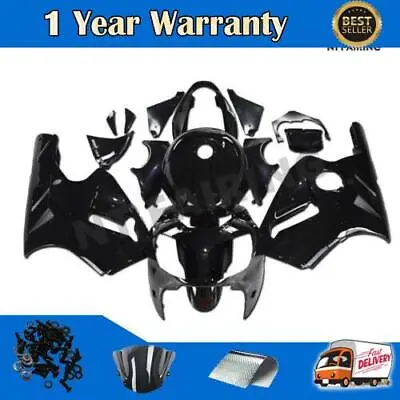 Fit For Kawasaki 2000-2001 ZX12R Injection Glossy Black Plastic Fairing A007 • $309.99