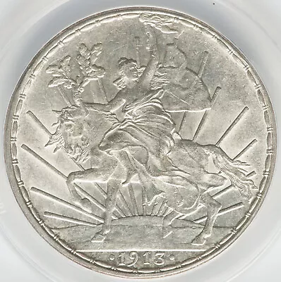 Mexico: Estados Unidos  Caballito  Peso 1913 MS-61 ANACS Mexico City Mint. • $847