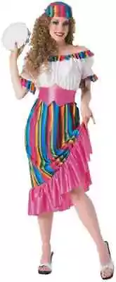 South Of The Border Mexican Fiesta Senorita Fancy Dress Halloween Adult Costume • $36.90