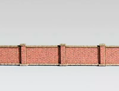 Z Z Z Archistories Z Scale 812191 Low Brick Masonry Wall Kit 8mm $0 SHIP • $22.99