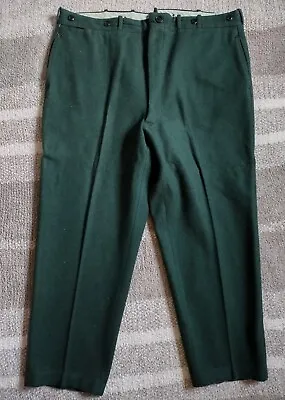 Woolrich Vintage Heavy Hunting Malone Wool Pants Forest Green Men’s Size 44x30 • $79.99
