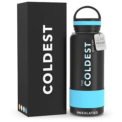 Coldest Insulated Water Bottle With Handle Lid Leak Proof Stainless Steel-32oz • $35.99