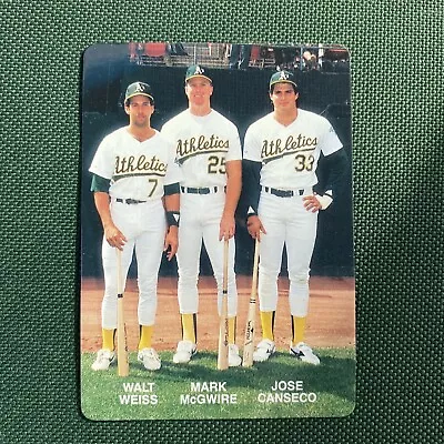 1989 Mother's Cookies Card #4 Canseco McGwire Weiss Rookies Of The Year MLB A's • $18.25
