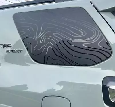 Window Decal - Fits 2010-23 Toyota 4Runner Topographic Lines Pattern Topo • $27