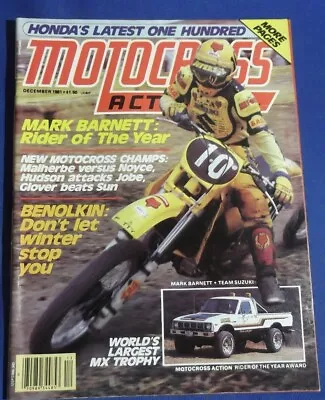 Motocross Action Magazine-dec 1981-honda Xr100-m Barnett Roy-fox Shox-250 Gp • $28