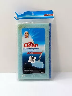 New! Sealed Mr. Clean Deluxe Sponge Floor Mop With Scrubber Strip Refill Head • $10.56