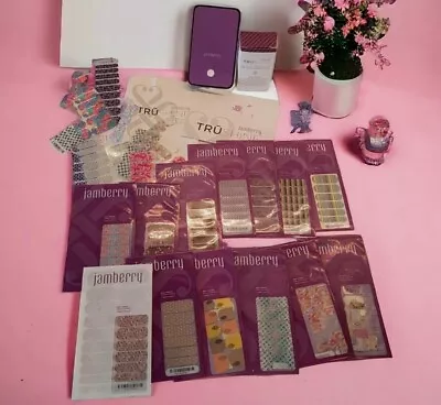 Jamberry Nail Wraps Stickers Lot With Heater & Nail Prep Kit  • $19.99