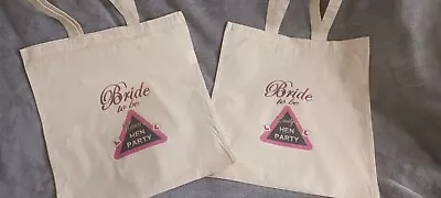 Personalised Wedding Party Bridal Bridesmaid Favour Hen Party Gift Tote Bag  • £3.99