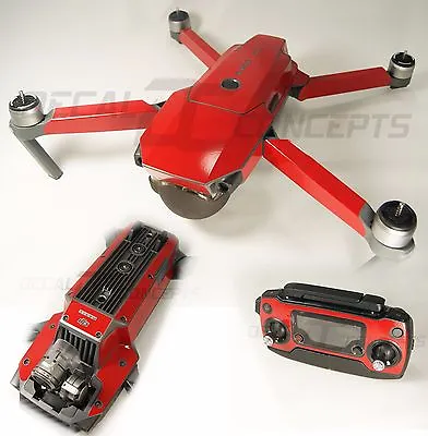 DJI Mavic Gloss Red Ultimate Graphic Wrap Kit -Underside Decal Skin Sticker • $19.99