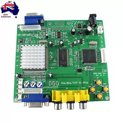 1*HD Video Converter Board CGA/EGA/YUV/RGB To VGA Arcade Game Monitor To LCD CRT • $41.99