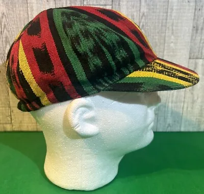 Reggae Jamaican Reversible Hat Cap Mens Womens Tweed Rasta Billed Bob Marley • $24.95