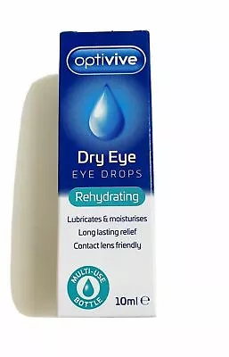 £3.99 • Buy Optivive Dry Eye Rehydrating Eye Drops Suitable For Contact Lenses.