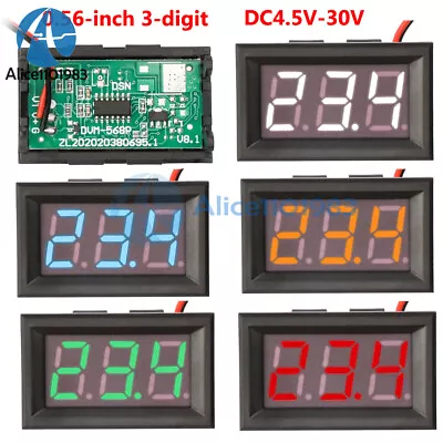 0.56  3-digit 2-wire Digital DC 4.5-30V Voltmeter Voltage Meter For Motorcycle • $0.99