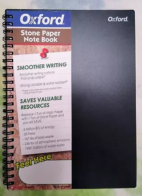 New~Oxford Stone Paper Notebook~8.25 X6 ~#498923~Black Cover • $7.77