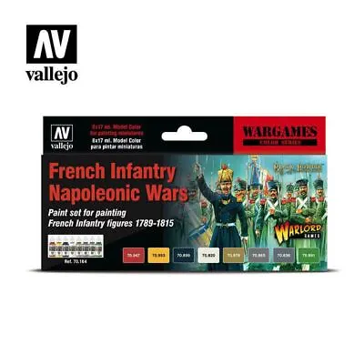 Model Color Acrylic Paint Set French Infantry Napoleonic Wars (x8) Vallejo 70164 • £27.99