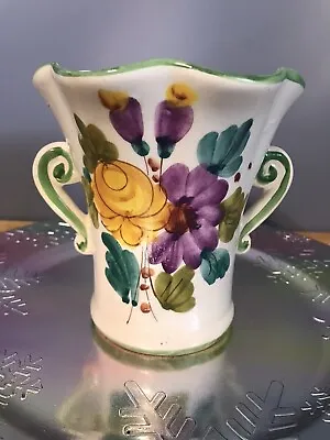 FTD Hand Painted In Italy Flower Vase  Floral Design Spring Romance Vintage • $12.50