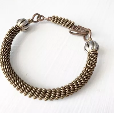 Vintage Coil Gold Tone Bracelet • $20