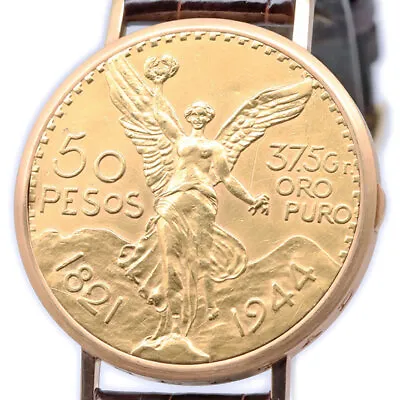 $19866.60 • Buy Vacheron Constantin Very Rare Coin Watch Mexican Gold Coin 1944 Unisex F0516