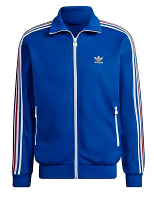 Adidas Originals HK7406 Beckenbauer Track Jacket Men's Blue Multiple Sizes New • $54.99