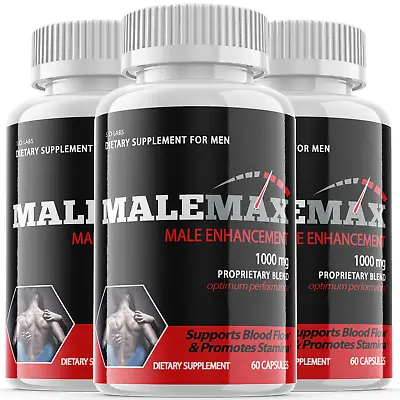 Male-Max - Male Virility Male Max - 3 Bottles - 180 Capsules • $59.95