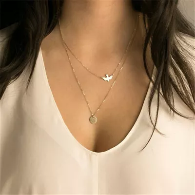 £3.15 • Buy Fashion Charm Jewelry Pendant Chain Long Plated Gold Choker Statement Necklace
