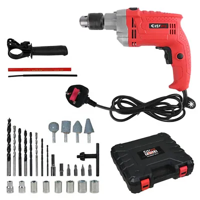 Cisivis 1100W HAMMER DRILL POWERFUL VARIABLE SPEED ELECTRIC CORDED DRILL 220V • £24.99