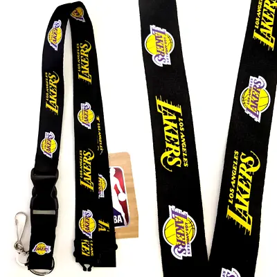 Los Angeles Lakers NBA Lanyard Key Ring Keychain ID Holder Clip • $8.25