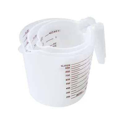 3-Piece Plastic Measuring Cups Set With Spouts Clear • $5.99