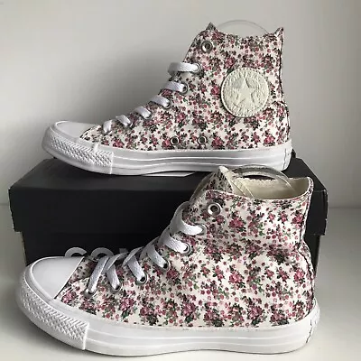 £36 • Buy Converse All Star Floral Ditsy Patterned High Tops Size 5 Trainers