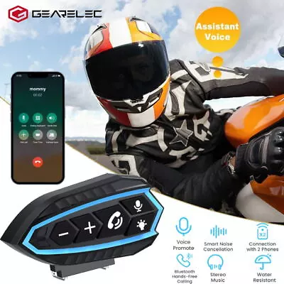 Motorcycle Helmet Headset Wireless Bluetooth 5.0 Headphone Speaker Hands-Free FM • $18.59