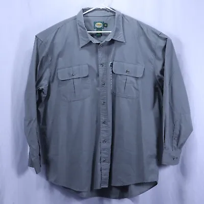 Cabela's Long Sleeve Gray Button Up Canvas Trail Shirt Mens Size 3XLT NWT • $20