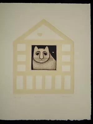 CAROL JABLONSKY LITHOGRAPH  Housecat;  L/e NEW YORK MODERNISTlisted Artist • $98