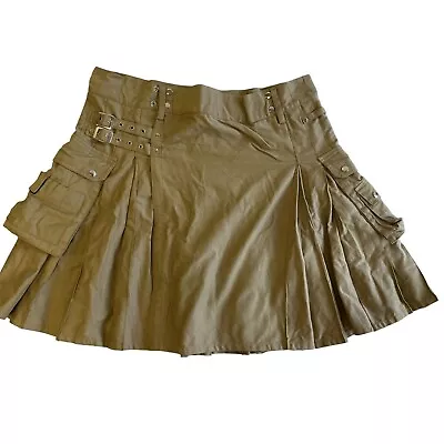 Men Thick Cotton UTILITY Kilt Tactical Cargo SPARTAN Modern Scottish Work Skirt • $59.99