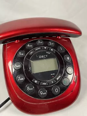 IDect Carrera Push Button Red Corded Telephone W/Caller Display  Model: 10H4618 • £9.99