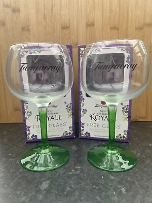 £11.99 • Buy 2x Tanqueray Balloon Large Green Steamed Glass Gin Bowl Goblet In Gift Box 2021