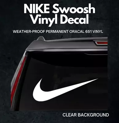 (2) NIKE Swoosh Vinyl Decal! 🦈 Car Window Wall Sticker. 3  Wide 🌟 • $5.10