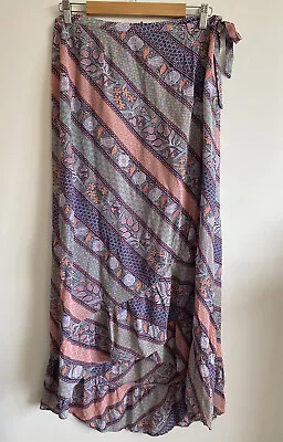 Tigerlily Lagunas Wrap Skirt Aztec Style Print Size 12 • $62