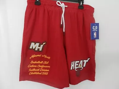 Miami Heat - NBA Basketball Shorts Sewn On Lettering With Pockets - Medium - NEW • $32.50