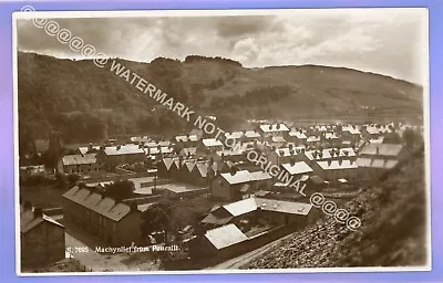 1921c MACHYNLLETH FROM PENRALLT POWYS Montgomeryshire RP REAL PHOTO POSTCARD • £1.99