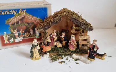 Vintage Nativity Set Christmas Jesus Wise Men Mary Box • £19.99