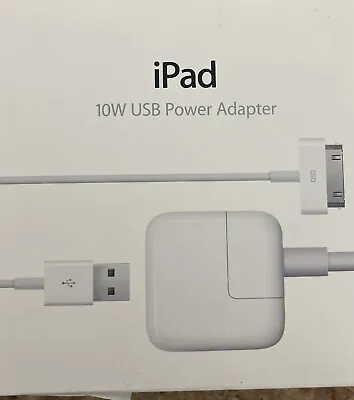 Apple 10W USB Power Adapter Home Charger Head -iPad (MC359LL/A) 30 Pin Cable • $9.25