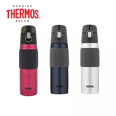 New THERMOS S/Steel Vacuum Insulated Travel Hydration Bottle 530ml W/ Flip Spout • $32.99