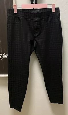 Anthropologie X SANCTUARY Leggings Black Motif HoundsTooth Pants Size L Large • $14.99