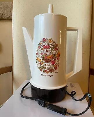 Vintage ROBESON 10 Cup Electric PERCOLATOR Coffee Pot White 1604 The Coffeepot • $19.99