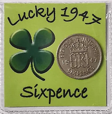 £2.69 • Buy Lucky Sixpence Gift - You Choose Year - Range 1947 To 1967 (Green Design)