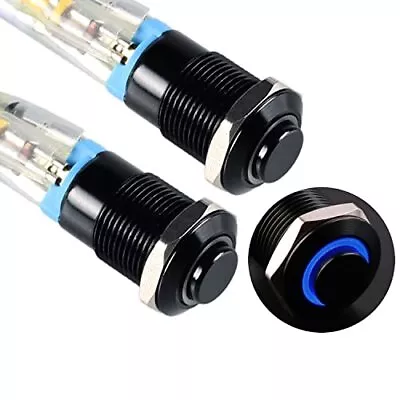 2pcs 12mm Micro Metal Latching Push Button Switch Raised Head Waterproof Anti... • $20.76