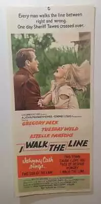 ORIGINAL DAYBILL MOVIE POSTER- I WALK THE LINE - Johnny Cash Gregory Peck T... • $80