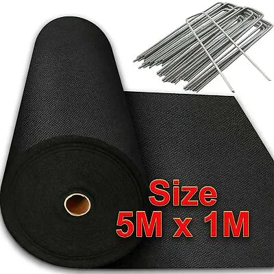 🔥5M X 1M Weed Control Fabric Membrane Ground Cover Mat Sheet Garden Landscape  • £6.95